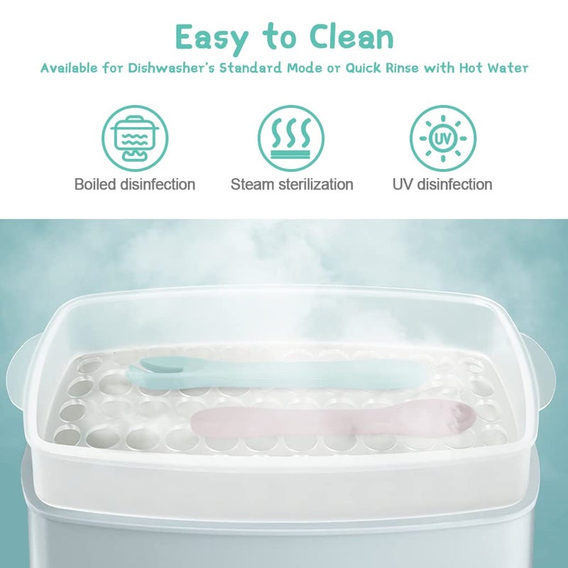 Vicloon Silicone Baby Fork and Spoon Set, 6PCS Baby Led Weaning Utensils, First Stage Feeding Set, Dishwasher Safe - Image 5